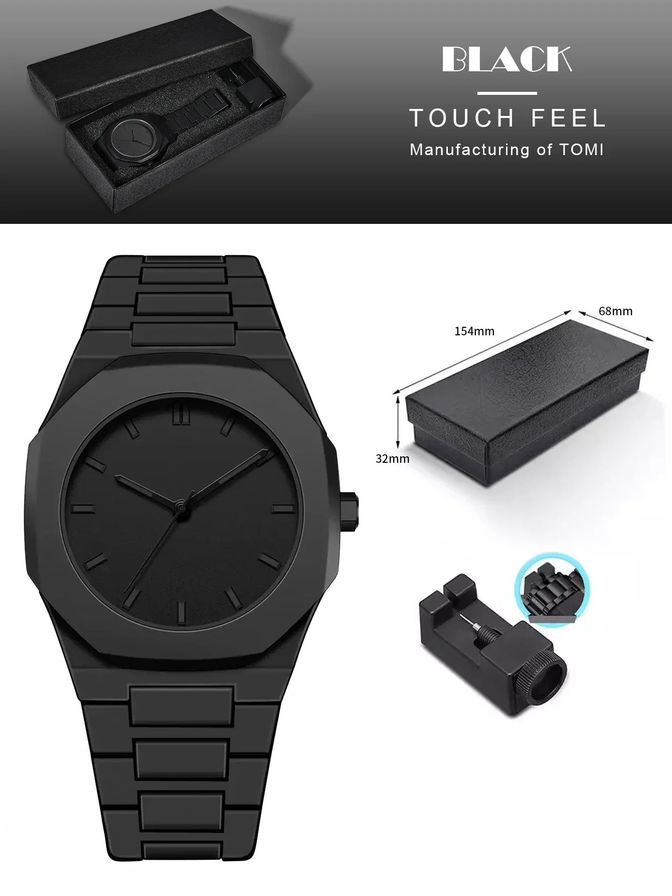 Minimalist TOMI Watch Noctis Arabic